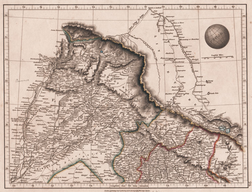 Punjab antique map 1825